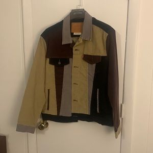 Levi Strauss size Large Colorblock Corduroy Trucker Jacket